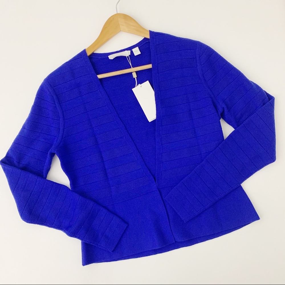 Hugo Boss Farlotte Striped Blue Cardigan Merino